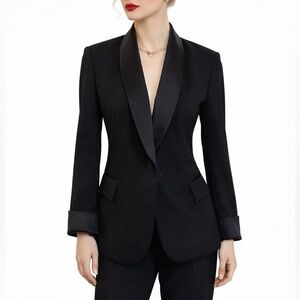 YSL Yves Saint Laurent Classic Black Tuxedo Blazer